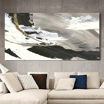 Large Abstract Wall Art Canvas Prints Neutral Color Poster For Modern Living Room Dining Room Home Office Wall Art Decor