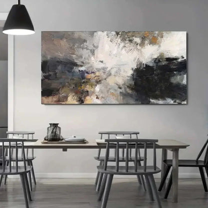 Large Abstract Wall Art Canvas Prints Neutral Color Poster For Modern Living Room Dining Room Home Office Wall Art Decor