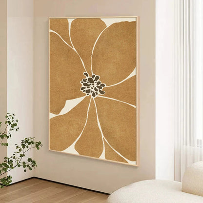 Big Floral Abstract Botanical Pastel Wall Art Canvas Prints For Modern Apartment Living Room Dining Room Wall Decor