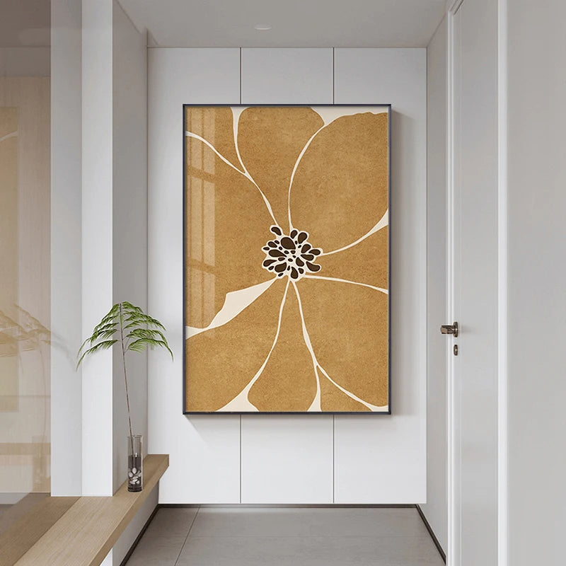 Big Floral Abstract Botanical Pastel Wall Art Canvas Prints For Modern Apartment Living Room Dining Room Wall Decor