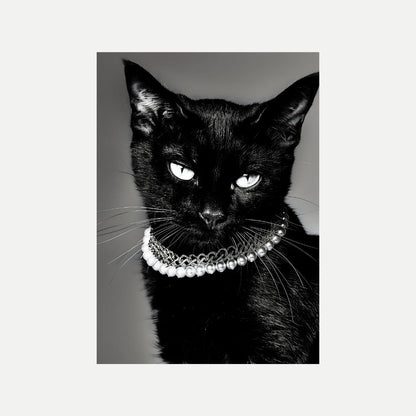 Black Cat Wall Art Canvas Print Witchcraft Cat Poster For Halloween Living Room Wall Decor