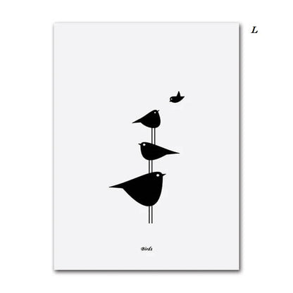 Black And White Cats Line Art Minimalist Canvas Prints Animals Poster Nordic Wall Art Modern Pictures For Living Room Home Décor