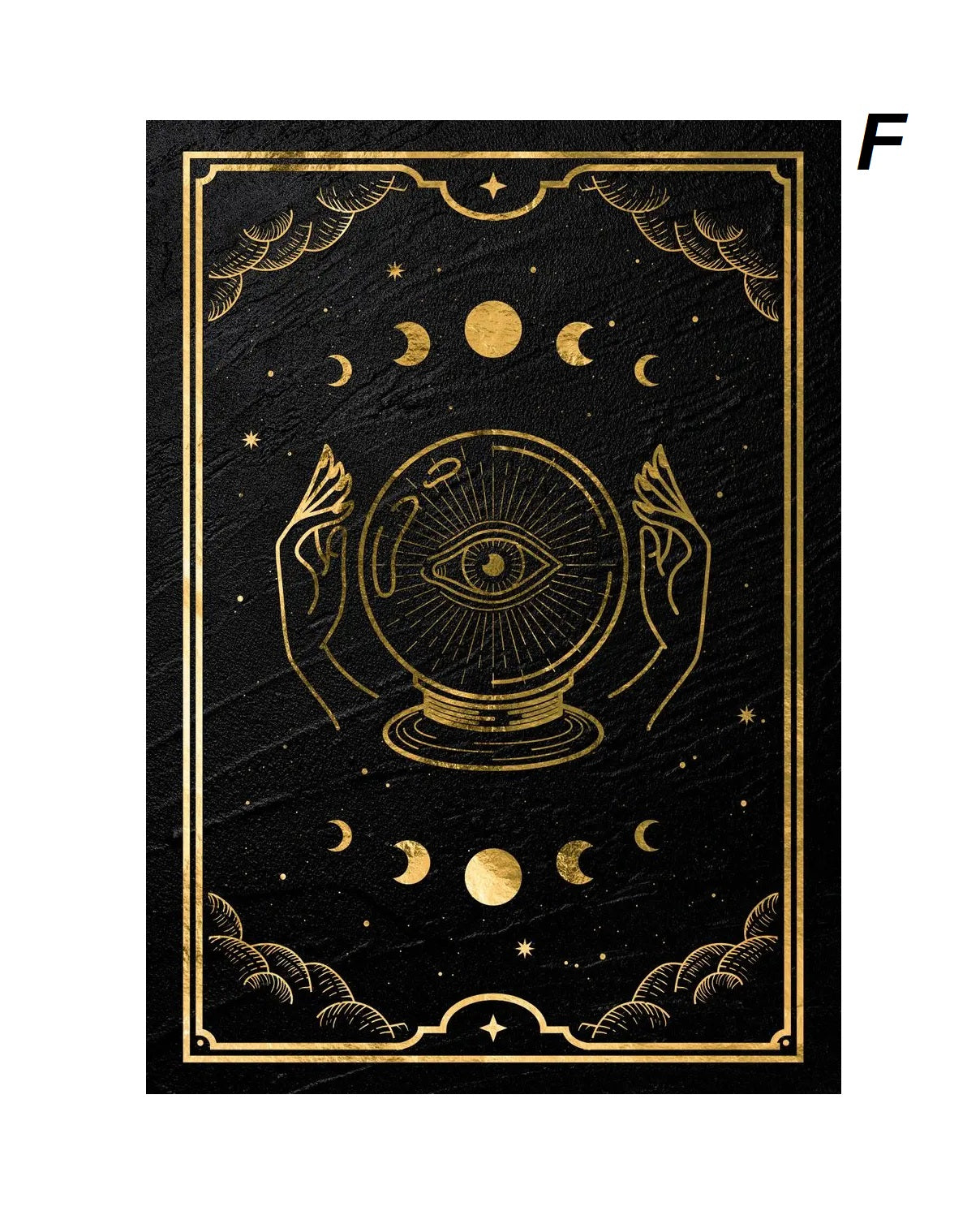 Black Gold Tarot Card Wall Art Prints Sun Moon Esoteric Symbolism Canvas Art Mystical Tarot Wall Décor