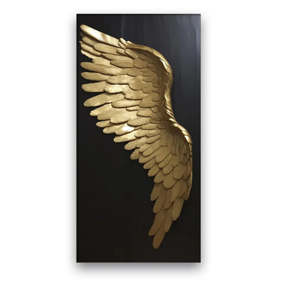 Golden Dream Angel Wings Large Wall Art Canvas Prints For Modern Apartment Living Room Boutique Fashion House Art Decor