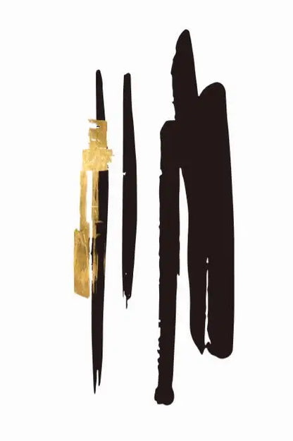 Black Golden Lines Minimalist Minimalist Wall Art Canvas Prints For Modern Apartment Living Room Decor