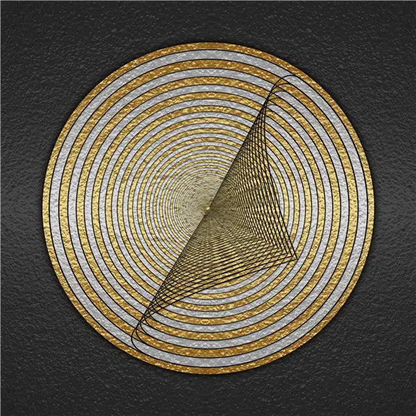 Black Golden Spherical Abstract Geometric Wall Art Canvas Prints Modern Aesthetics Square Format Poster For Living Room Home Office Decor