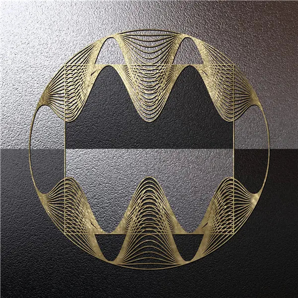 Black Golden Spherical Abstract Geometric Wall Art Canvas Prints Modern Aesthetics Square Format Poster For Living Room Home Office Decor