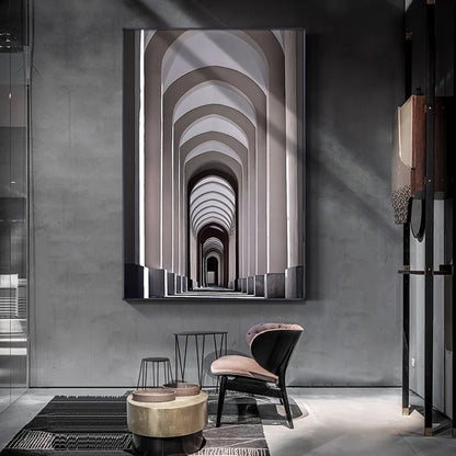 Abstract Black Grey Industrial Architectural Wall Art Canvas Prints For Modern Loft Apartment Living Room Home Office Wall Decor