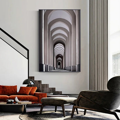 Abstract Black Grey Industrial Architectural Wall Art Canvas Prints For Modern Loft Apartment Living Room Home Office Wall Decor