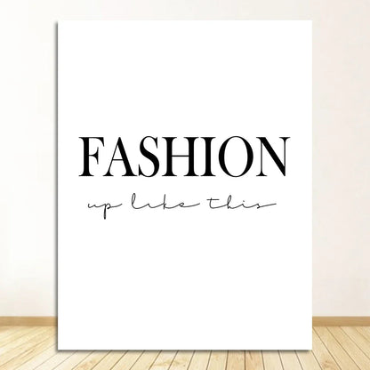 Black Lip Gloss Fashion Beauty Wall Art Fine Art Canvas Prints Minimalist Black White Poster For Studio Bedroom Salon Art Decor