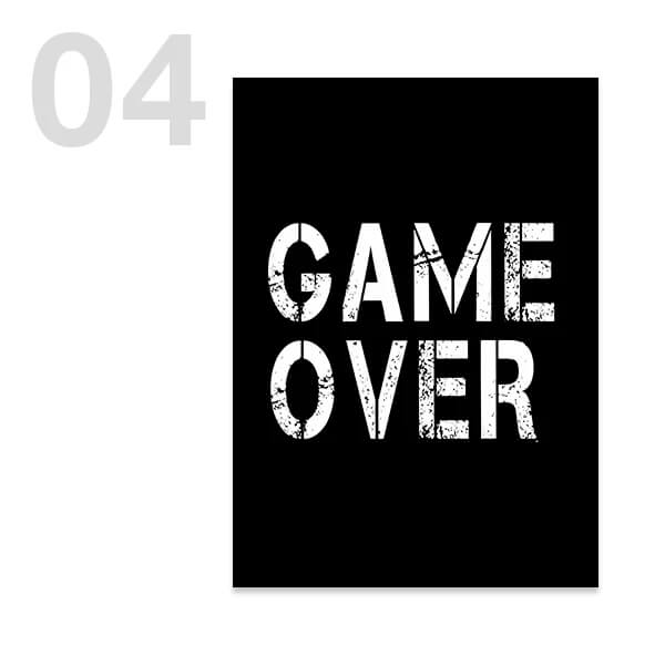 Black White Game Controller Minimalist Wall Art Canvas Print For Office Children Room Wall Décor