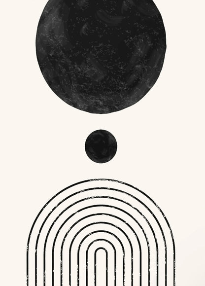 Black White Minimalist Geometric Line Art Wall Art Canvas Prints For Modern Apartment Living Room Home Office Decor