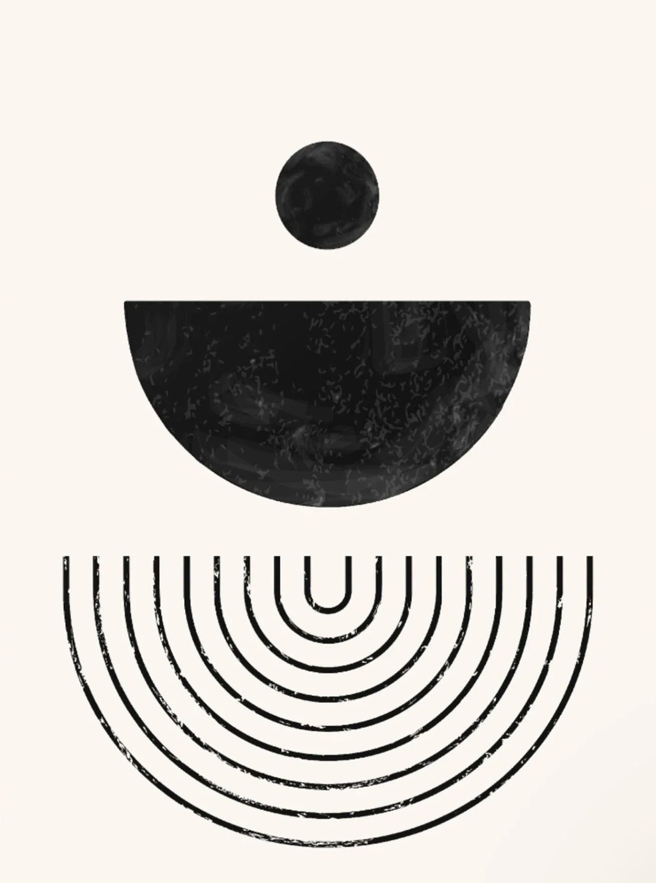 Black White Minimalist Geometric Line Art Wall Art Canvas Prints For Modern Apartment Living Room Home Office Decor