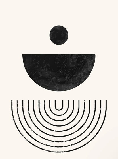 Black White Minimalist Geometric Line Art Wall Art Canvas Prints For Modern Apartment Living Room Home Office Decor