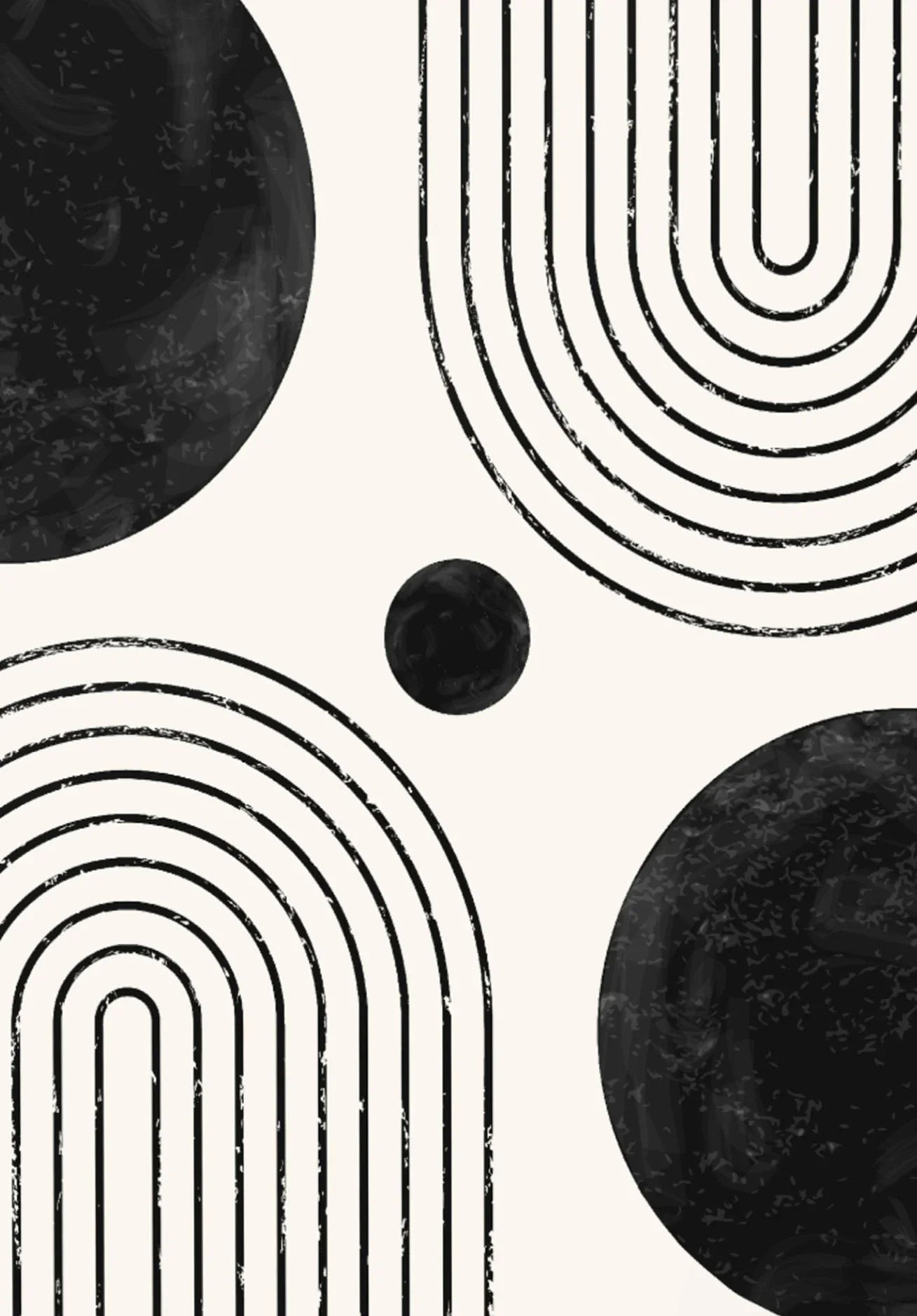 Black White Minimalist Geometric Line Art Wall Art Canvas Prints For Modern Apartment Living Room Home Office Decor