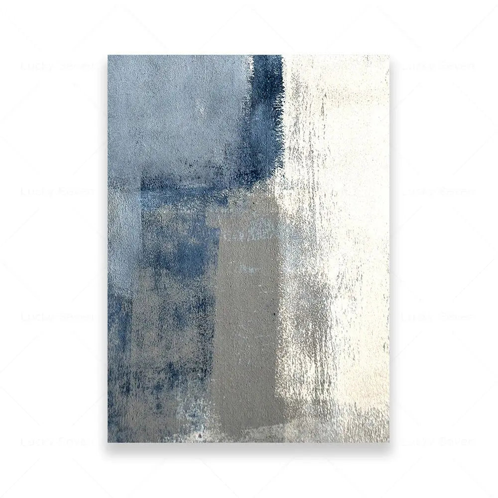 Blue Grey Urban Abstract Wall Art Canvas Prints For Modern Apartment Living Room Dining Room Contemporary Home Decor