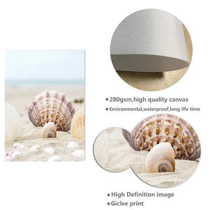 Blue Ocean Beach Landscape Tropical Travel Wall Art Canvas Prints For Living Room Decor