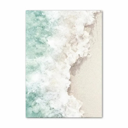 Blue Ocean Beach Landscape Tropical Travel Wall Art Canvas Prints For Living Room Decor