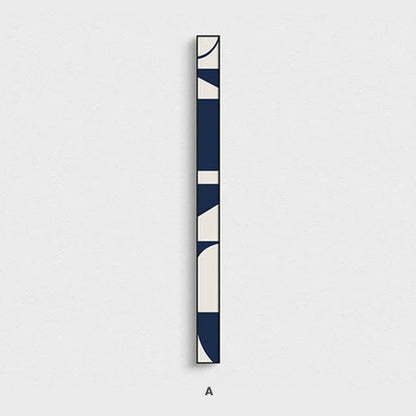 Minimalist Abstract Blue White Slim Format Wall Art Canvas Prints Tall Narrow Format Poster For Living Room Stairway Wall Decor