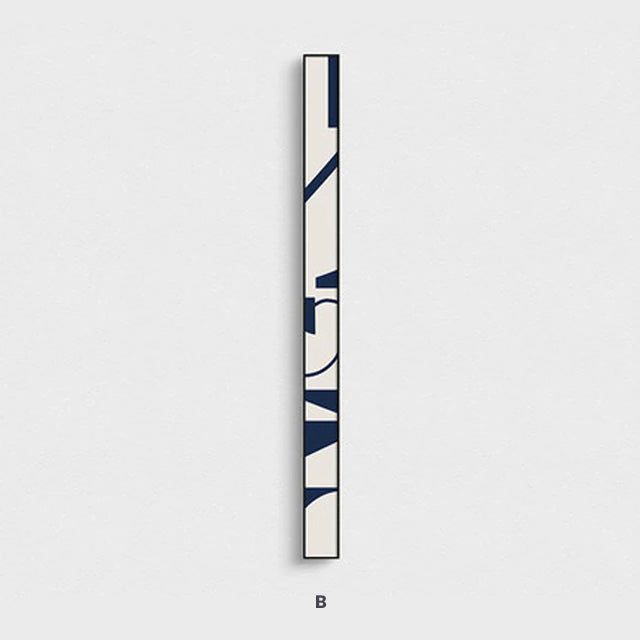 Minimalist Abstract Blue White Slim Format Wall Art Canvas Prints Tall Narrow Format Poster For Living Room Stairway Wall Decor