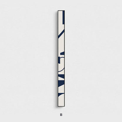 Minimalist Abstract Blue White Slim Format Wall Art Canvas Prints Tall Narrow Format Poster For Living Room Stairway Wall Decor