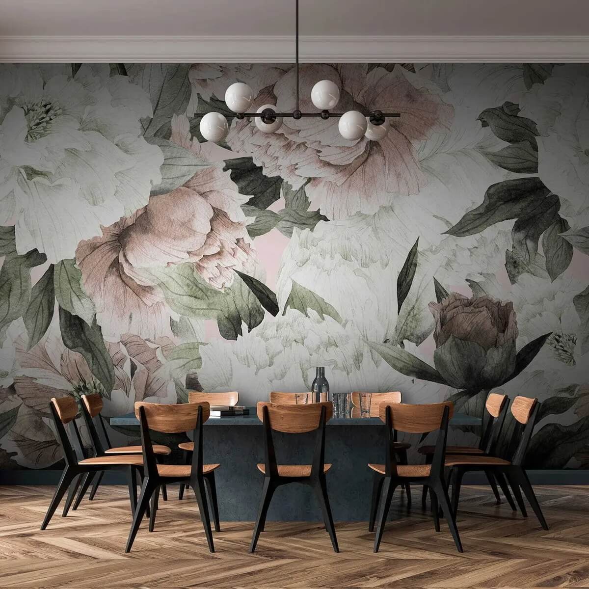 Blush Peonies Mural Wallpaper (SqM)
