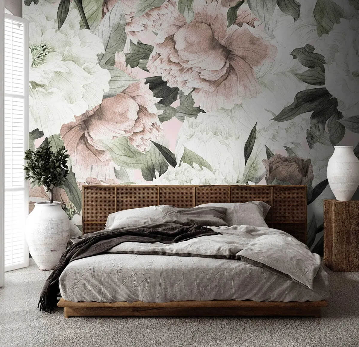Blush Peonies Mural Wallpaper (SqM)