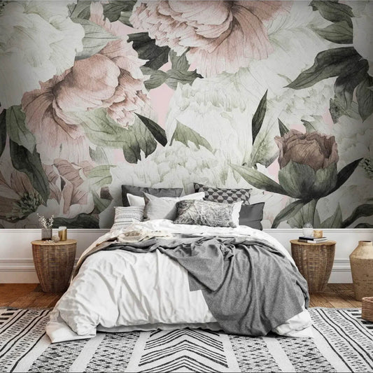 Blush Peonies Mural Wallpaper (SqM)