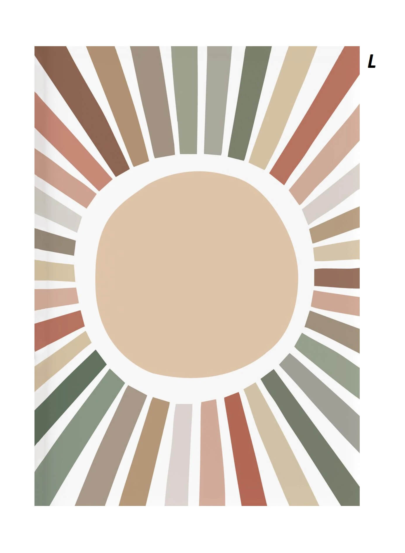 Bohemian Sun Wall Art Mid Century Modern Boho Sun Canvas Print for Living Room Bedroom Decor