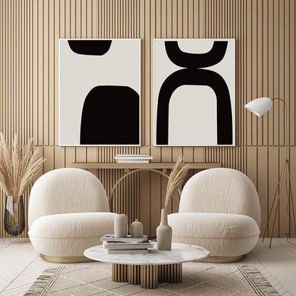 Bold Black White Minimalist Wall Art Canvas Prints Modern Abstract Posters For Contemporary Living Room Home Office Decor