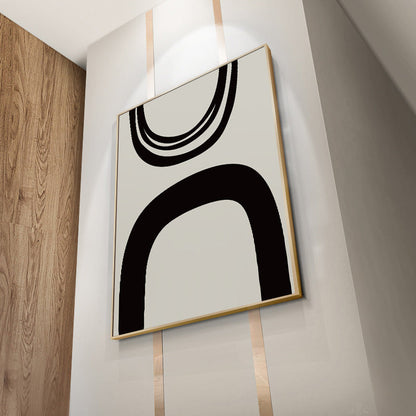 Bold Black White Minimalist Wall Art Canvas Prints Modern Abstract Posters For Contemporary Living Room Home Office Decor