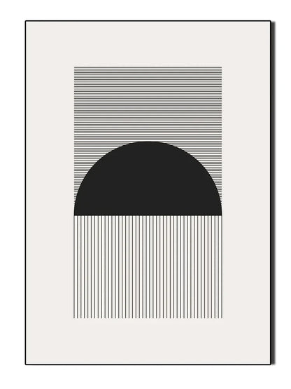 Minimalist Black White Geometric Abstract Wall Art Canvas Prints For Modern Apartment Living Room Art For Contemporary Interiors