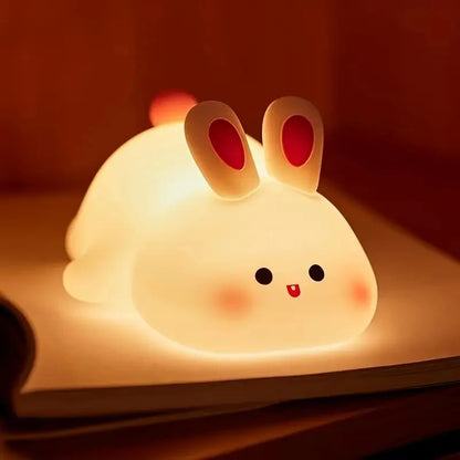 Bunny Rabbit Light Lamp Silicone Rabbit Touch Night Light Lamp