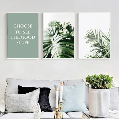 Eucalyptus Tropical Green Botany Wall Art Canvas Prints For Living Room Kitchen Dining Room Home Decor