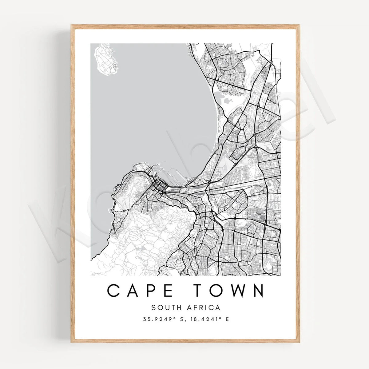 City Map Posters Wall Art - Beijing, Cape Town, Sydney, Los Angeles, Milan, Houston, Seattle, Abu Dhabi, Cornwall, Bristol, Gosport, Pudsey Wall Map Black White Canvas Prints Minimalist Posters For Office
