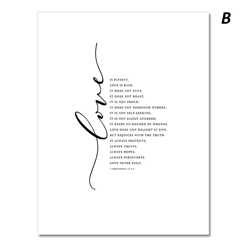 Christian Bible Verse Quote Wall Art Canvas Print Minimalist Psalm 46:10 Scripture Poster For Home Office Wall Decor