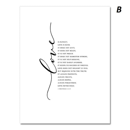 Christian Bible Verse Quote Wall Art Canvas Print Minimalist Psalm 46:10 Scripture Poster For Home Office Wall Decor