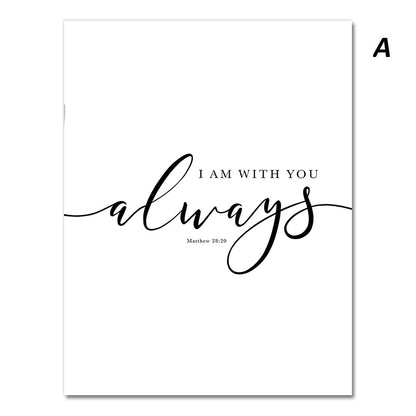 Christian Bible Verse Quote Wall Art Canvas Print Minimalist Psalm 46:10 Scripture Poster For Home Office Wall Decor