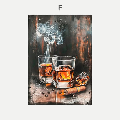 Two glasses of whiskey with a smoking cigar on a wooden surface.
