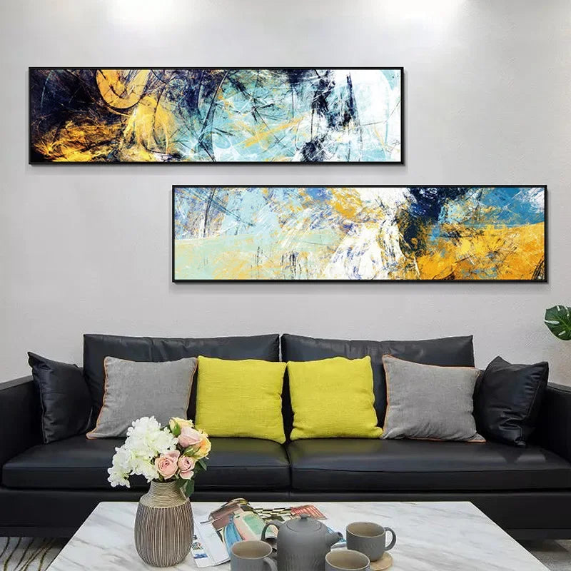 Colorful Abstract Alien Sky Wall Art Canvas Prints Wide Format Poster For Living Room Above The Sofa Art