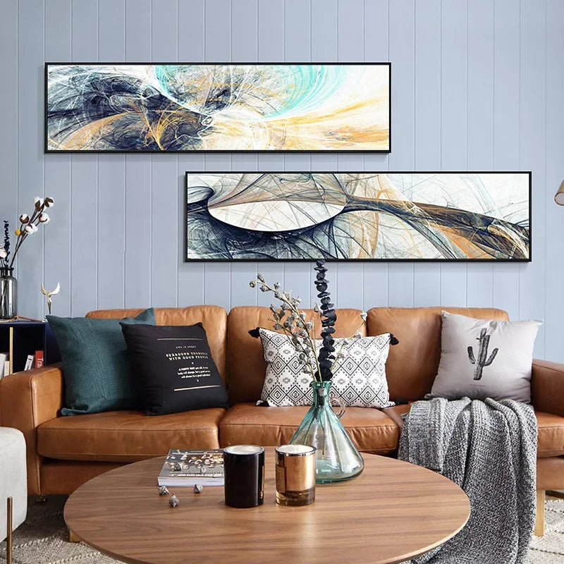 Colorful Abstract Alien Sky Wall Art Canvas Prints Wide Format Poster For Living Room Above The Sofa Art