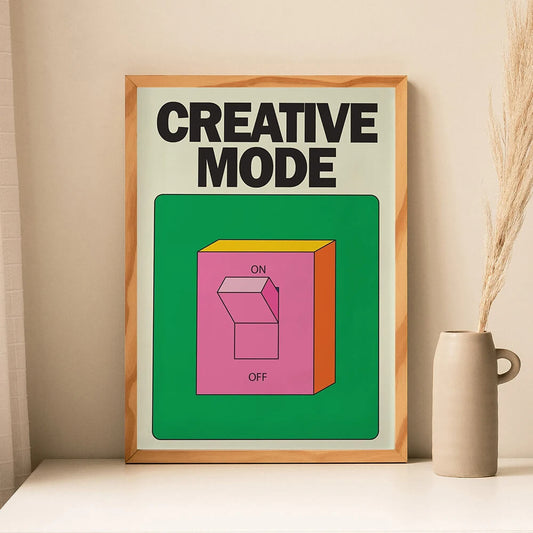 Creative Mode Colorful Retro Pink Fine Art Canvas Print For Modern Living Room Office Wall Décor