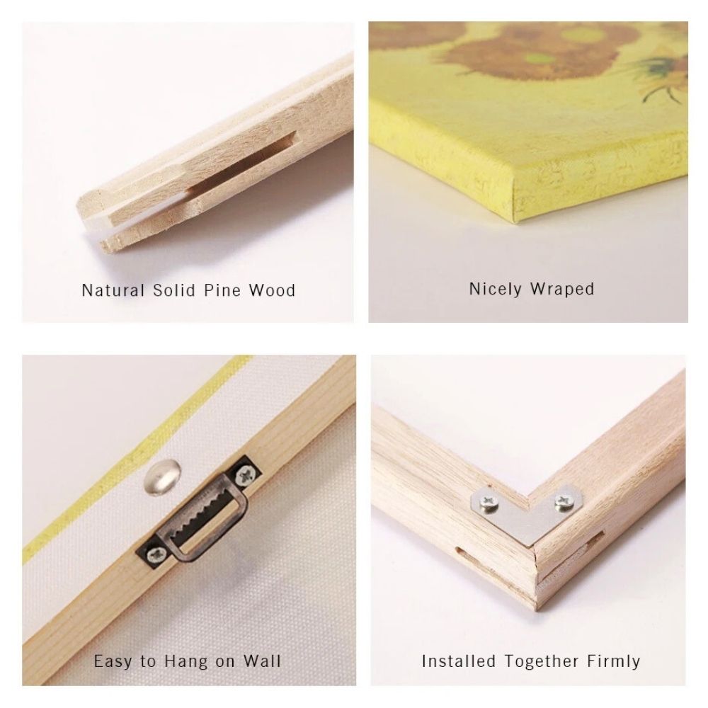 DIY Gallery Picture Framing Canvas Wall Art Kit Wooden Stretcher Bars Pine Wood Picture Frame For Framing Canvas Prints 40x50cm, 50x70cm, 60x90cm