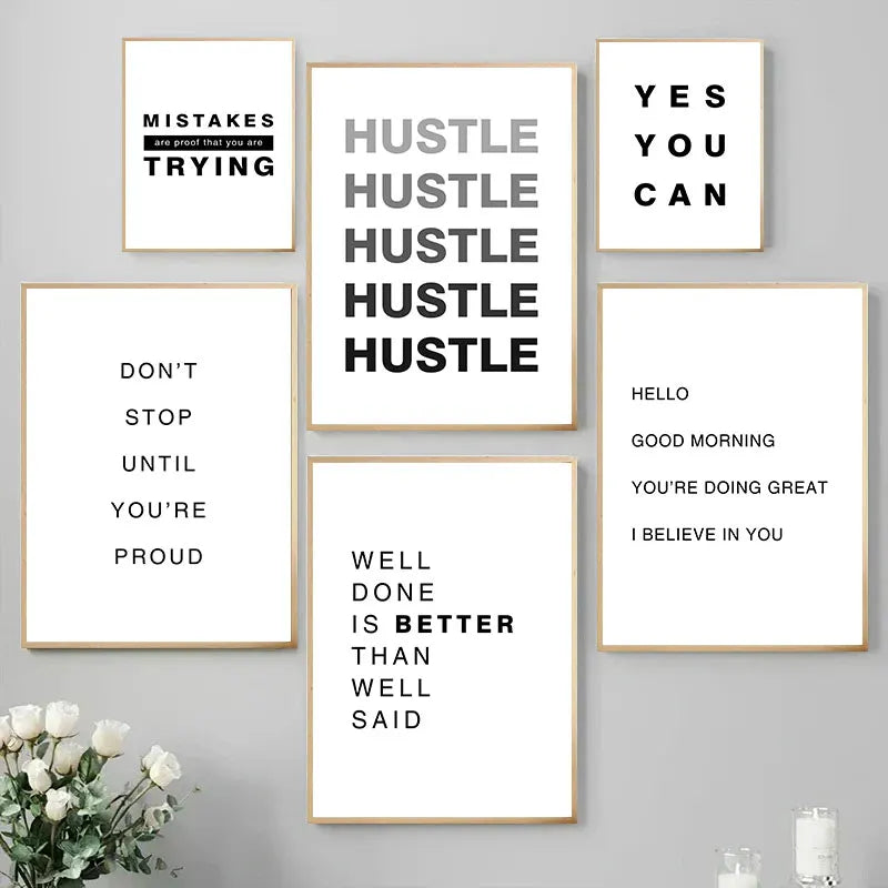 Daily Motivation Inspirational Quotations Posters Wall Art Canvas Prints Simple Quotes Pictures For Bedroom Home Office Decor