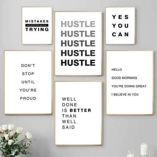 Daily Motivation Inspirational Quotations Posters Wall Art Canvas Prints Simple Quotes Pictures For Bedroom Home Office Decor