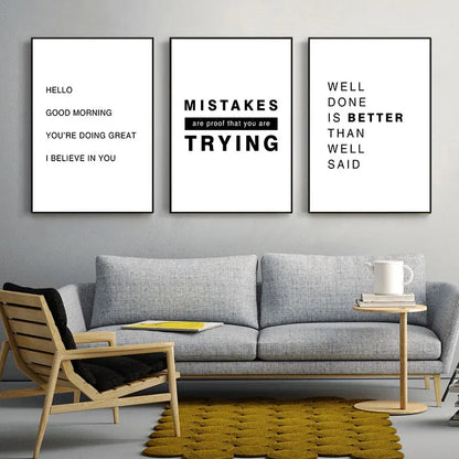 Daily Motivation Inspirational Quotations Posters Wall Art Canvas Prints Simple Quotes Pictures For Bedroom Home Office Decor