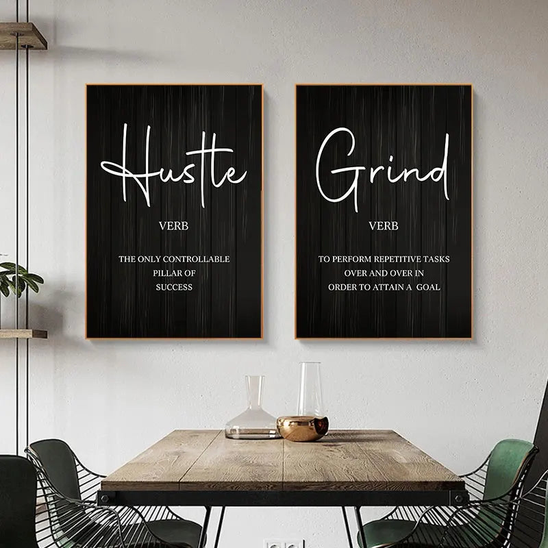Daily Motivational Quotes Posters Black White Typographic Wall Art Canvas Prints Inspirational Artworks For Home Office Study Room Decor