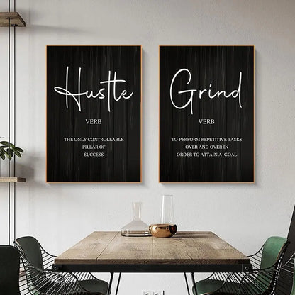 Daily Motivational Quotes Posters Black White Typographic Wall Art Canvas Prints Inspirational Artworks For Home Office Study Room Decor