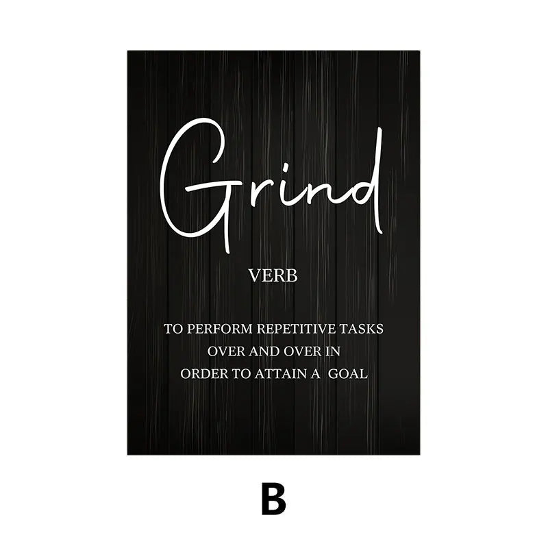 Daily Motivational Quotes Posters Black White Typographic Wall Art Canvas Prints Inspirational Artworks For Home Office Study Room Decor