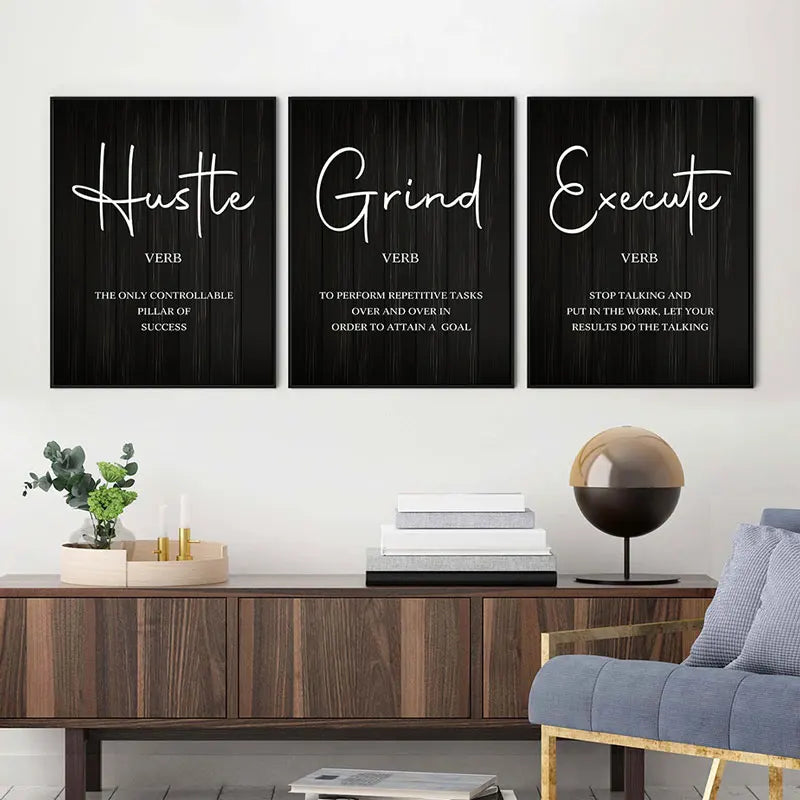 Daily Motivational Quotes Posters Black White Typographic Wall Art Canvas Prints Inspirational Artworks For Home Office Study Room Decor